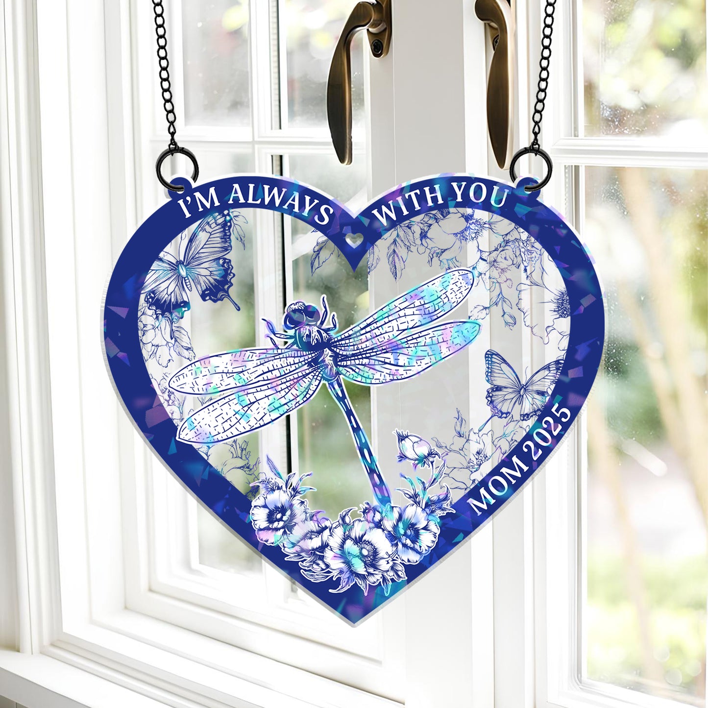 Always With You - Custom Name Memorial Ornament 2-layered - Custom Shape Hologram Ornament