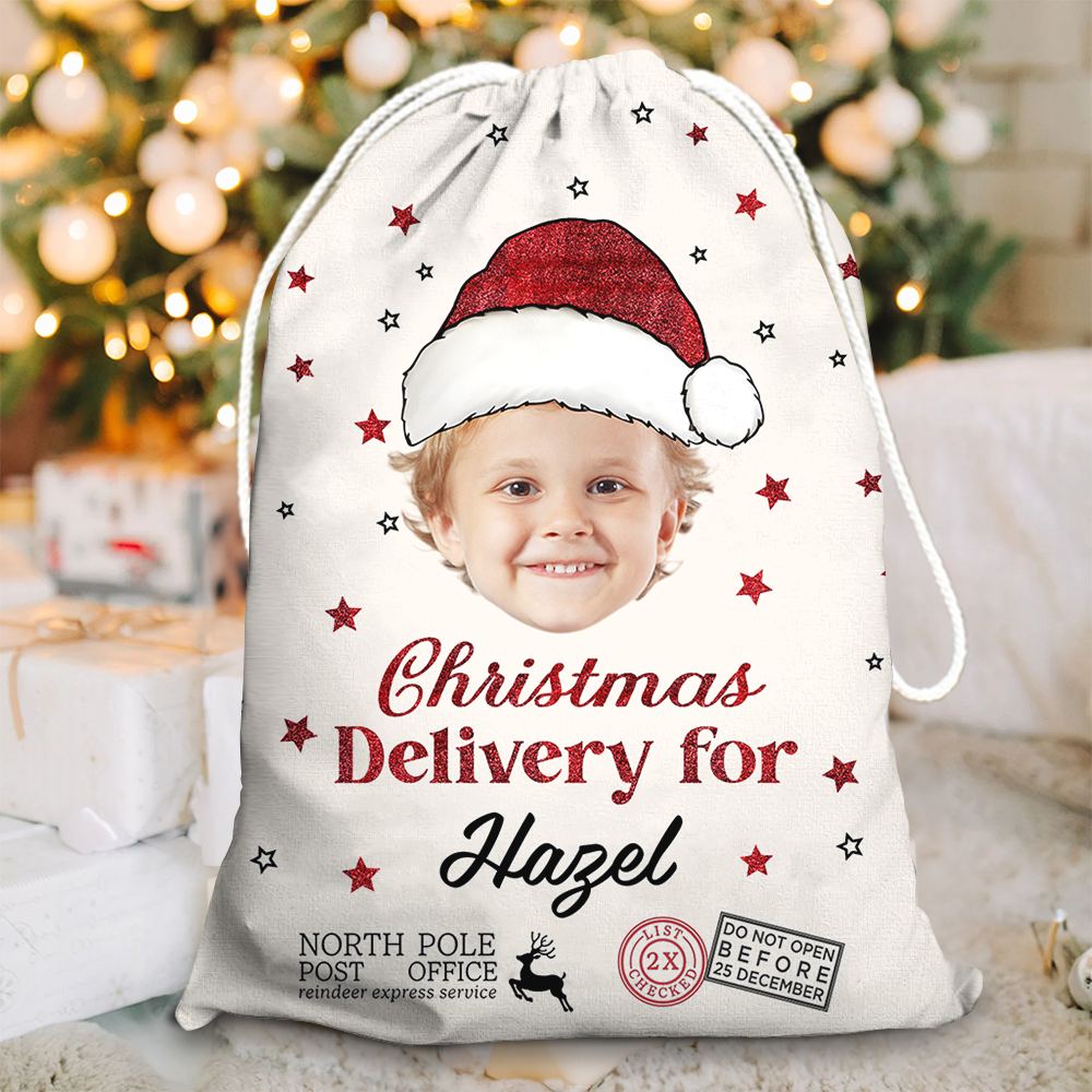 Funny Christmas Bag Custom Photo - Christmas Bag Gift For Family - Christmas Sack