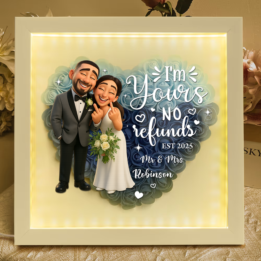 You and Me We Got This LED Flowers Box - Personalized Flower Shadow Box