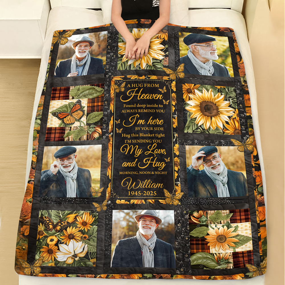 Custom Name and Photo - Memorial Gift - Personalized Custom Memorial Blanket