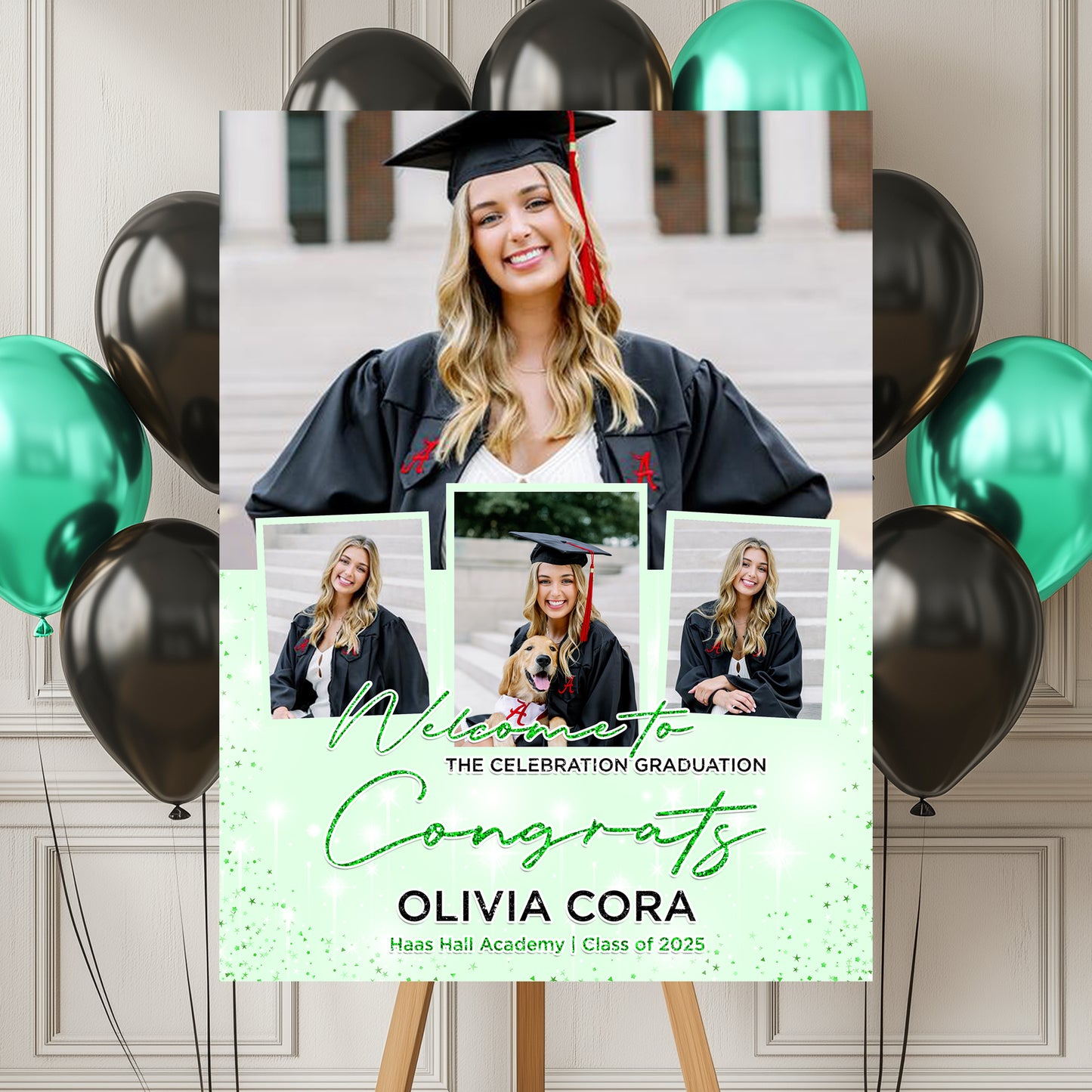 Personalized Graduation Welcome Sign β Custom Name, School & Photo for Class of 2025