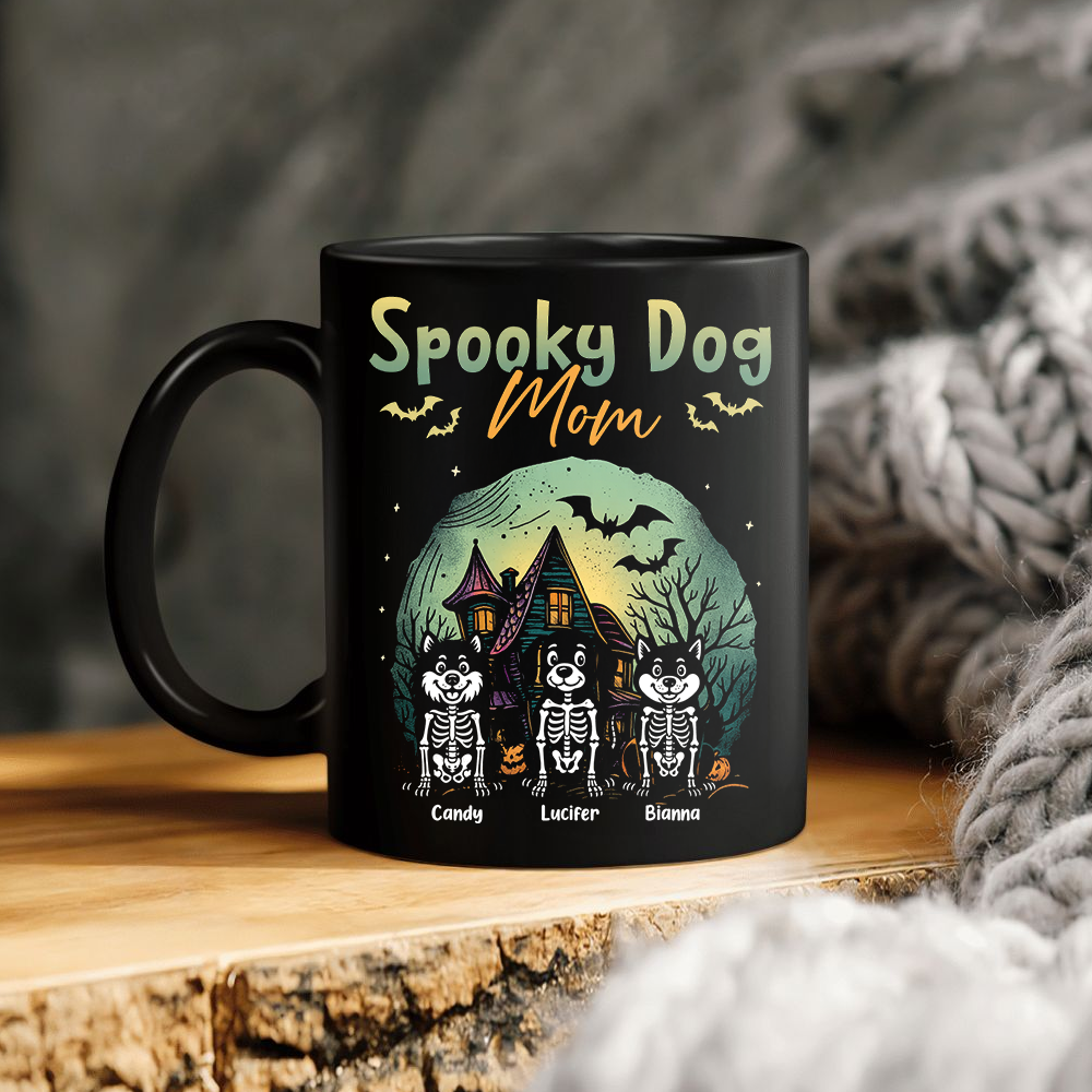 Spooky Dog - Custom Dog Name - Personalized Custom Mug - Halloween Gift