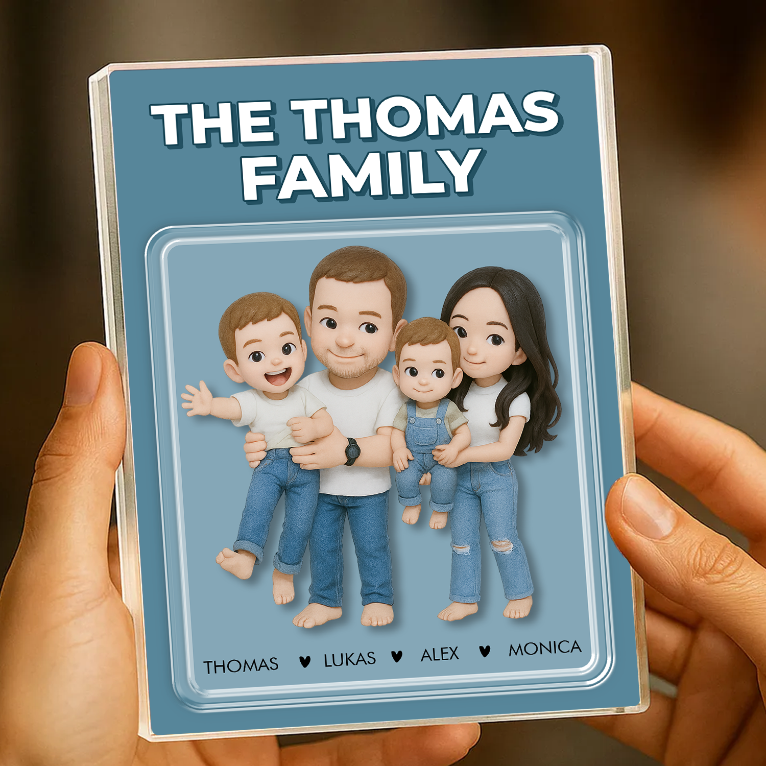 Family Photo Acrylic Block - Custom Acrylic Block Plaque