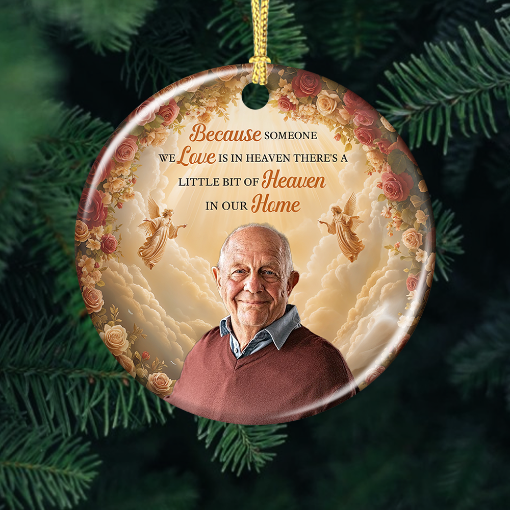 Custom Photo - Memorial Gift - Personalized Ceramic Ornament
