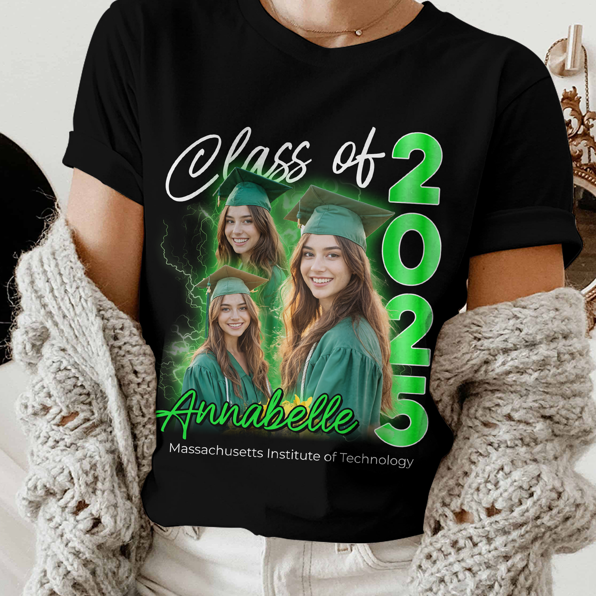 Class Of 2025 Custom Graduation Shirt Personalized Photo T-shirt, Graduation Gift