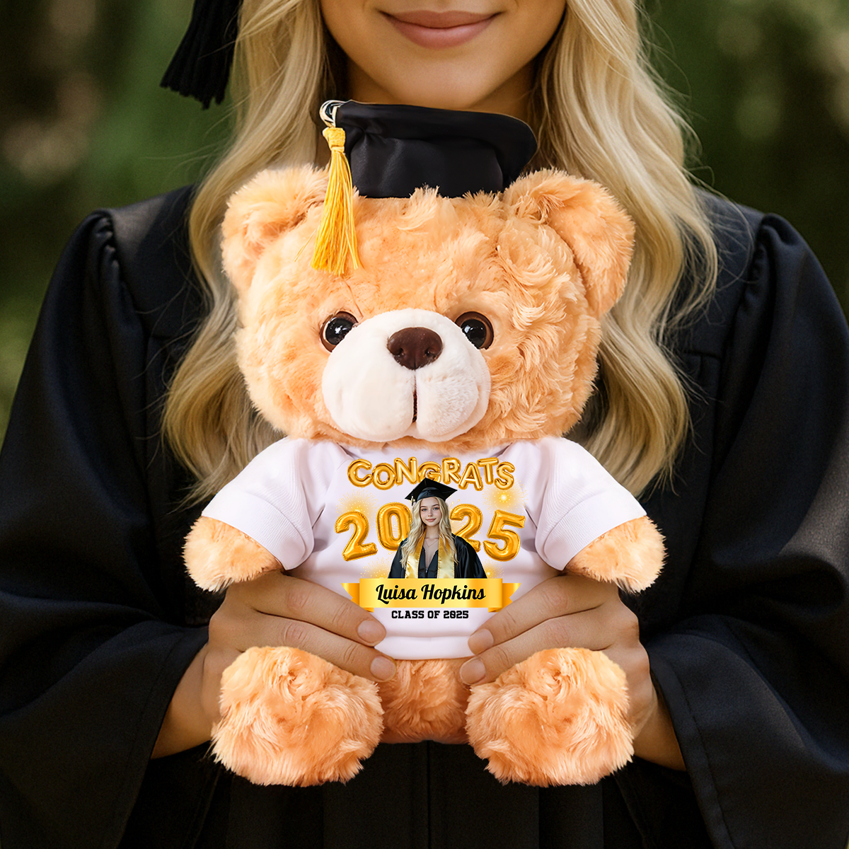 Balloon 2025 Personalized Custom Graduation Teddy Bear Plush - Graduate Bear With Cap