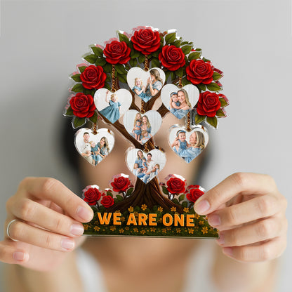 Family Tree Photo - Custom Photo Family Gift  - Custom Shape Acrylic Block Plaque