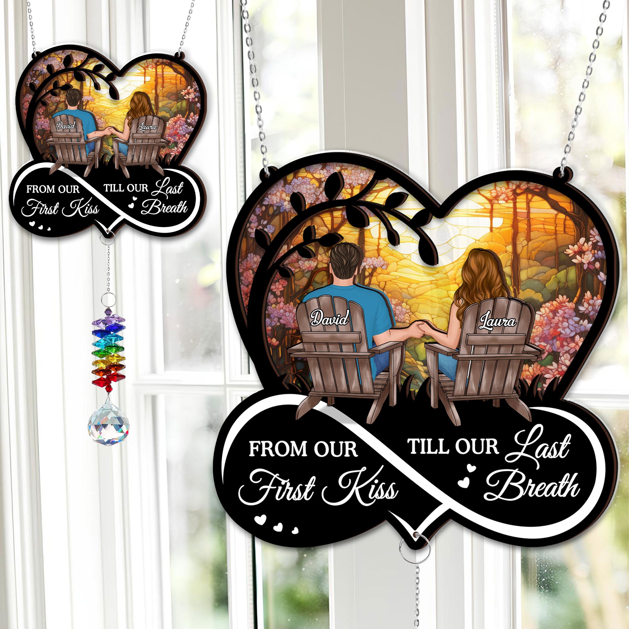 I Am Always With You - Ornament Hanging Piece With Crystal Charm