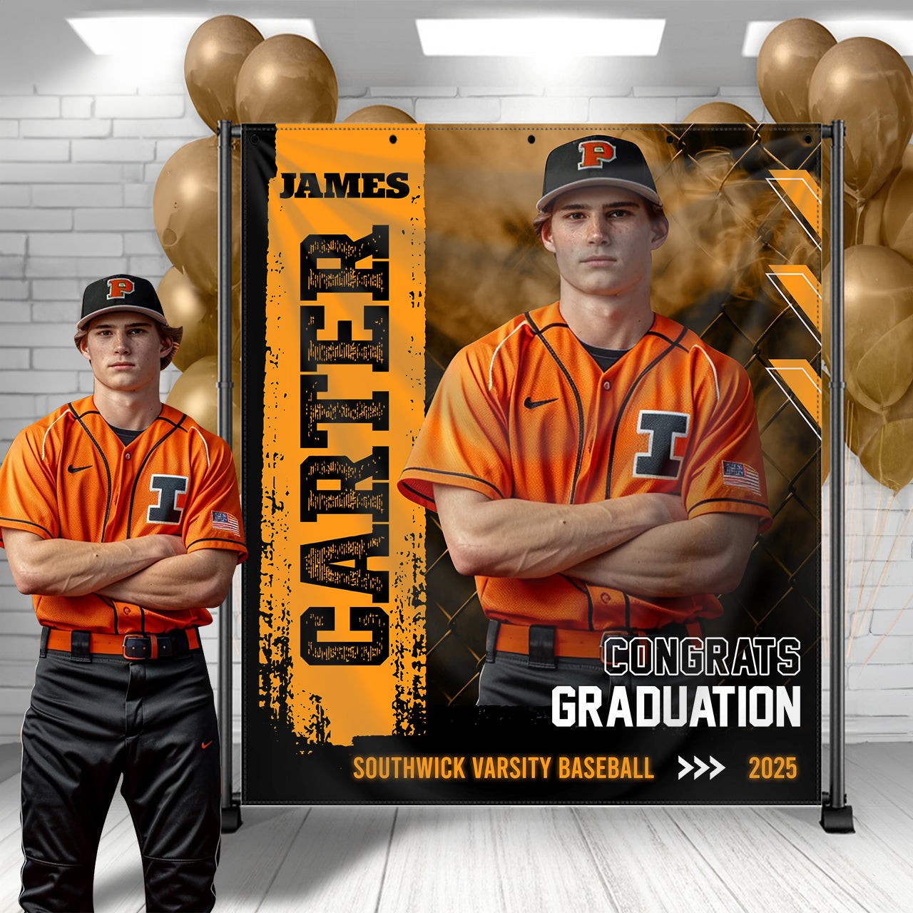 Personalized Congrats Graduation 2025 Backdrop – Custom Name & Photo Graduation Party Decorations