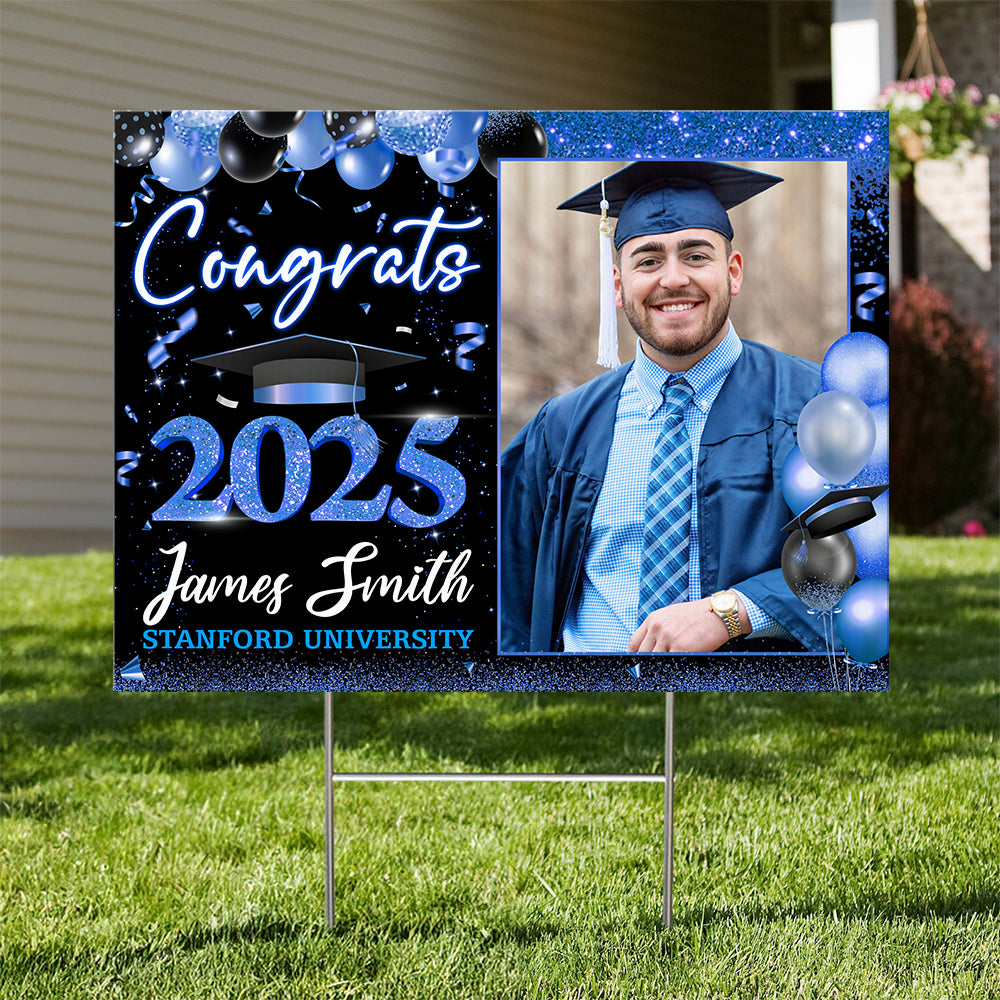 Congrats 2025 Lawn Sign Personalized Graduate 2025 Graduation Lawn Sign