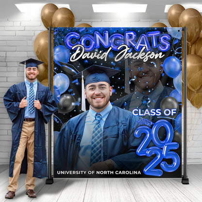 Personalized Congrats Class Of 2025 Backdrop, Custom Graduation Party Decorations