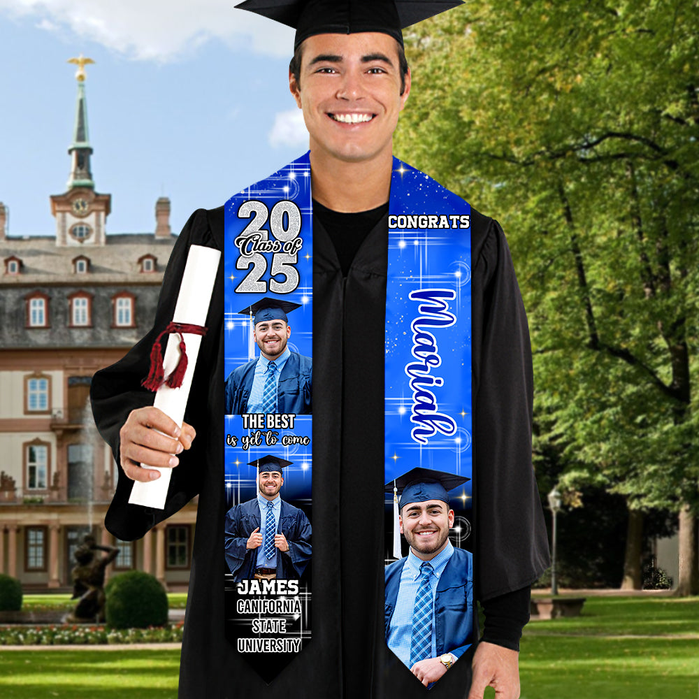 Congratulations Class Of 2025 - Personalized Graduation Stoles, Graduation Gift