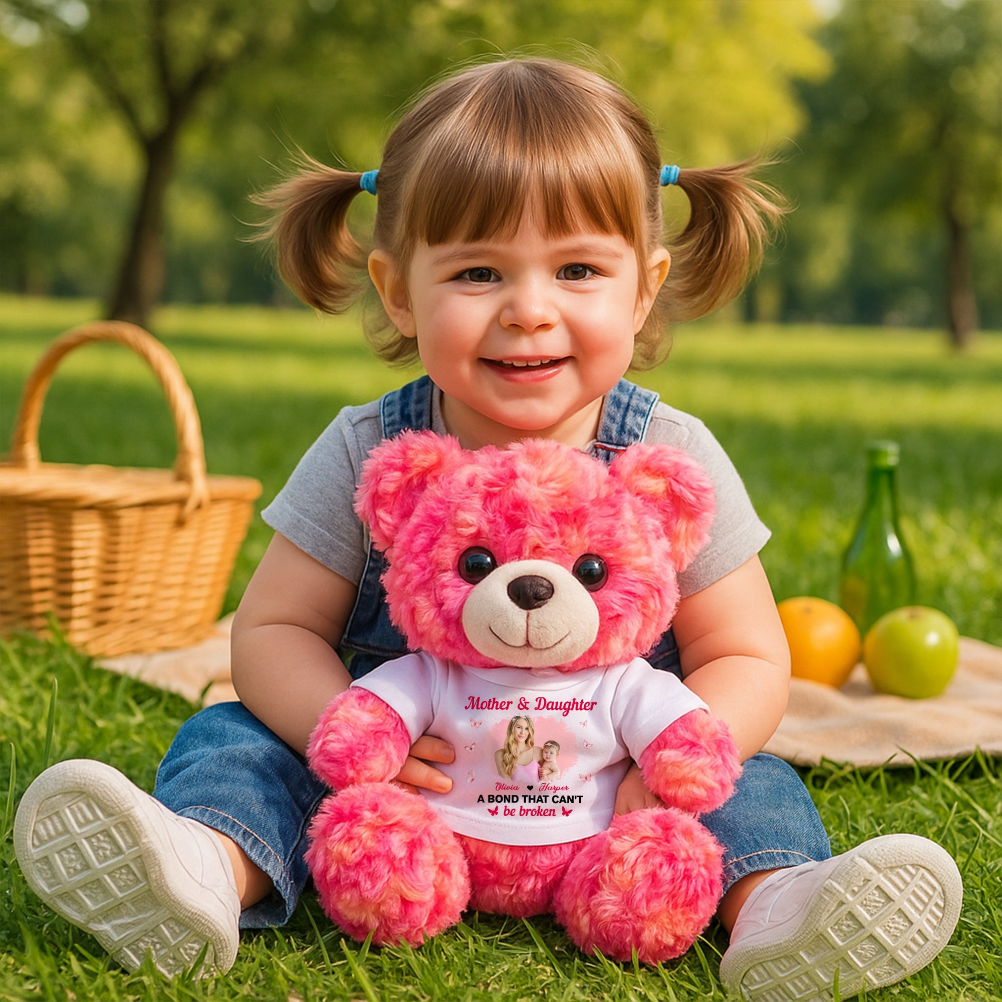 Our Family - Personalized Bear Plush - Custom Name and Photo Teddy Bear