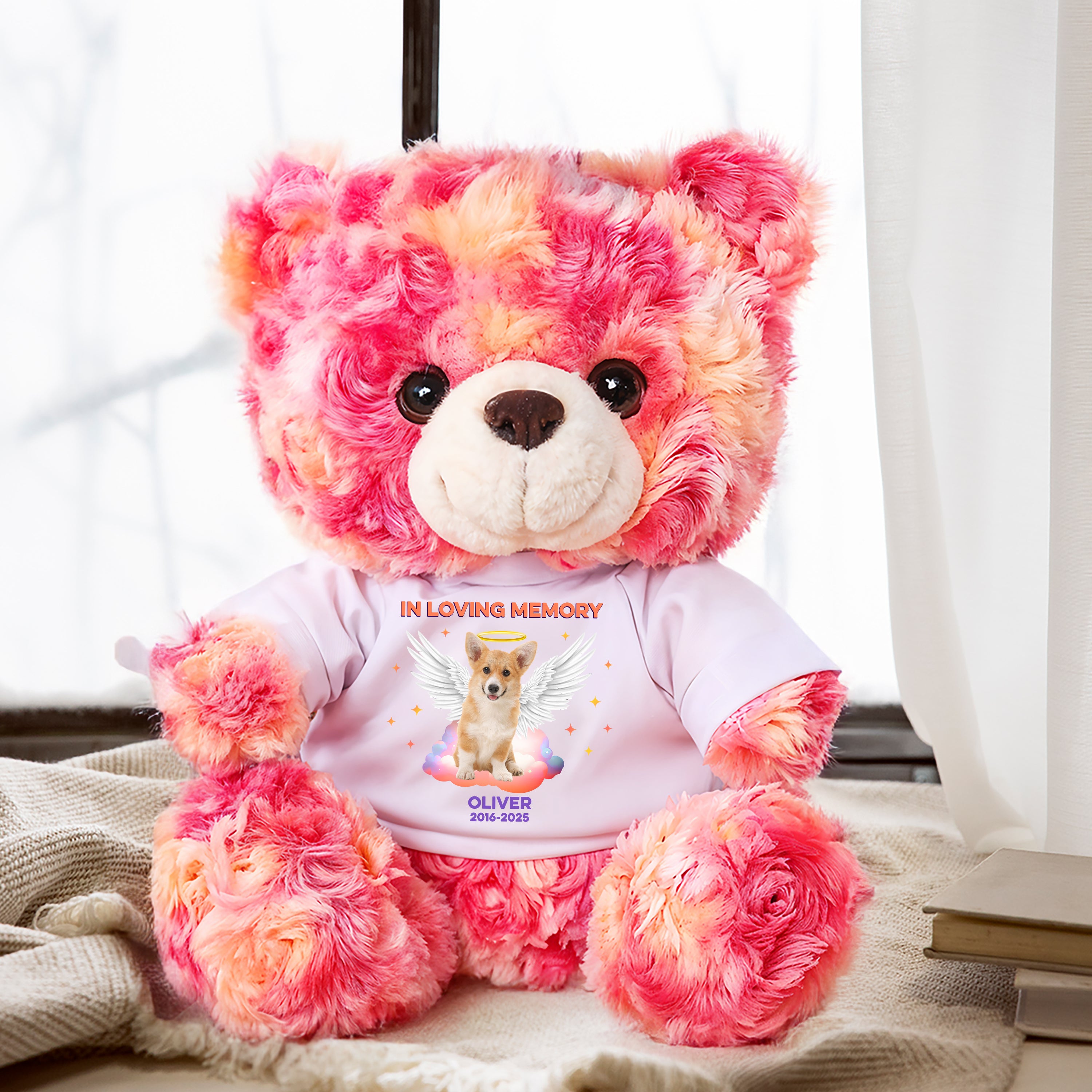 In Loving Memory - Personalized Pet Memorial Bear Plush - Pet Memorial Gift