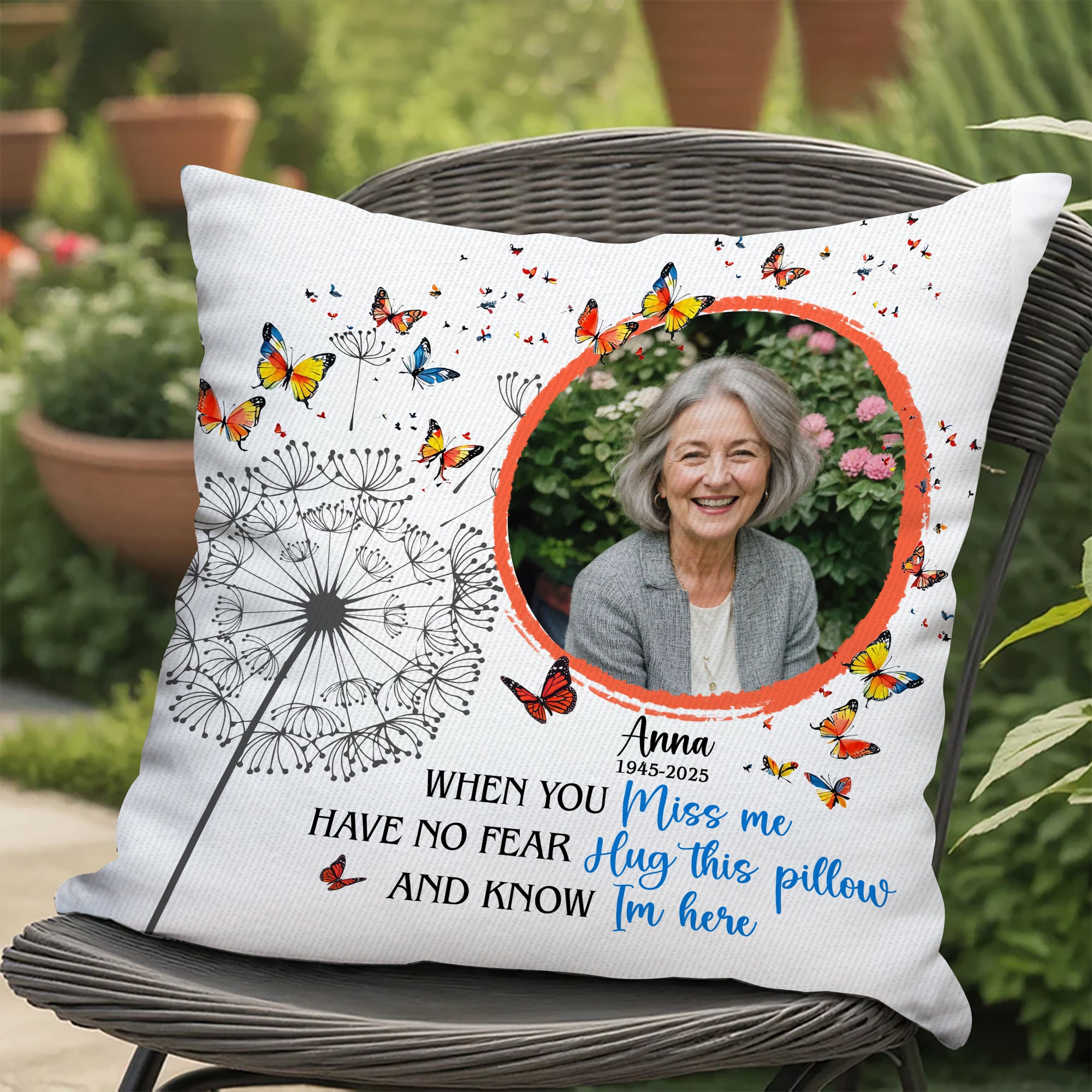 Custom Photo & Name - When You Miss Me - Memorial Personalized Custom Pillow