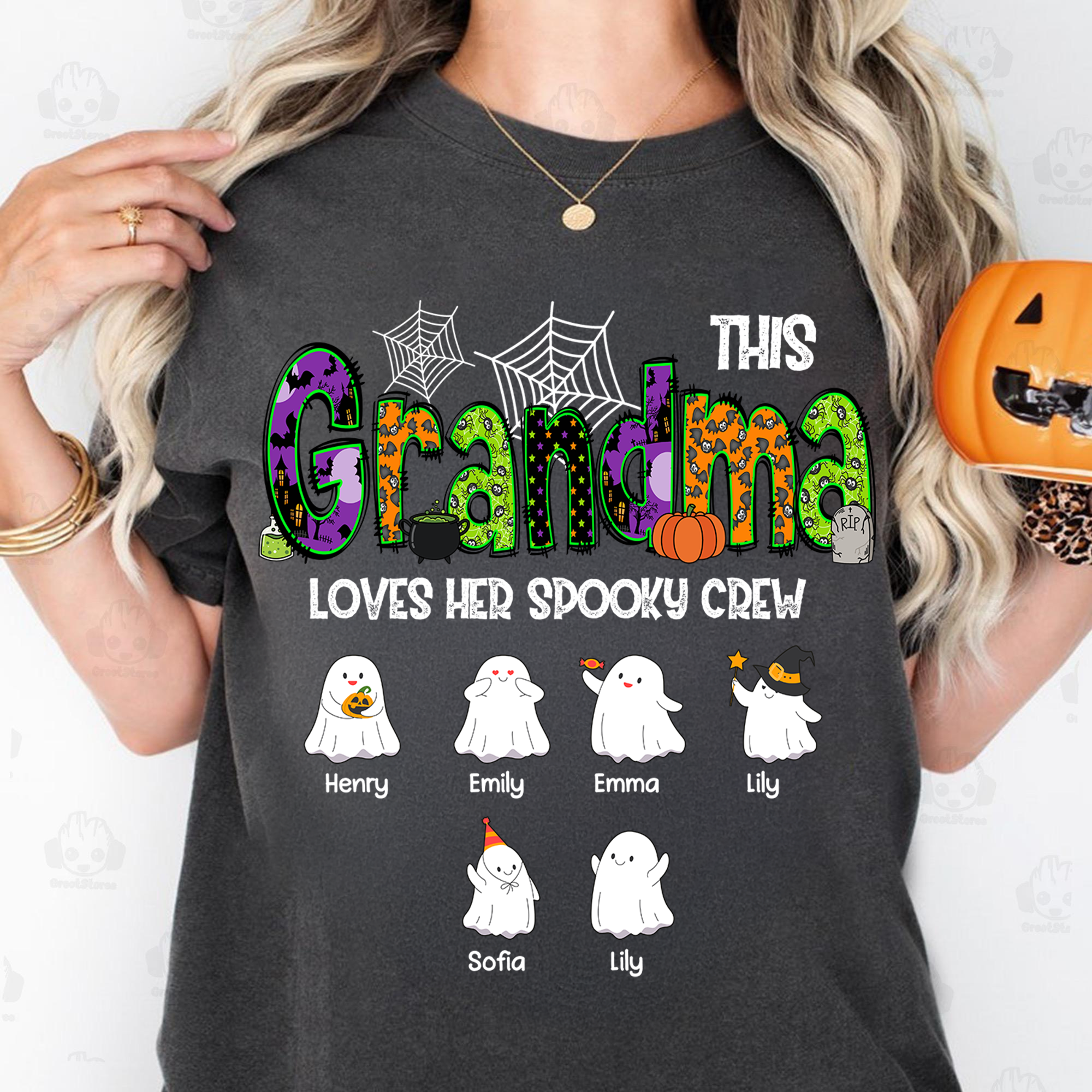 Spooky Crew- Custom Name Shirt - Personalized Shirt Custom T-shirt - Halloween Shirt for Mom