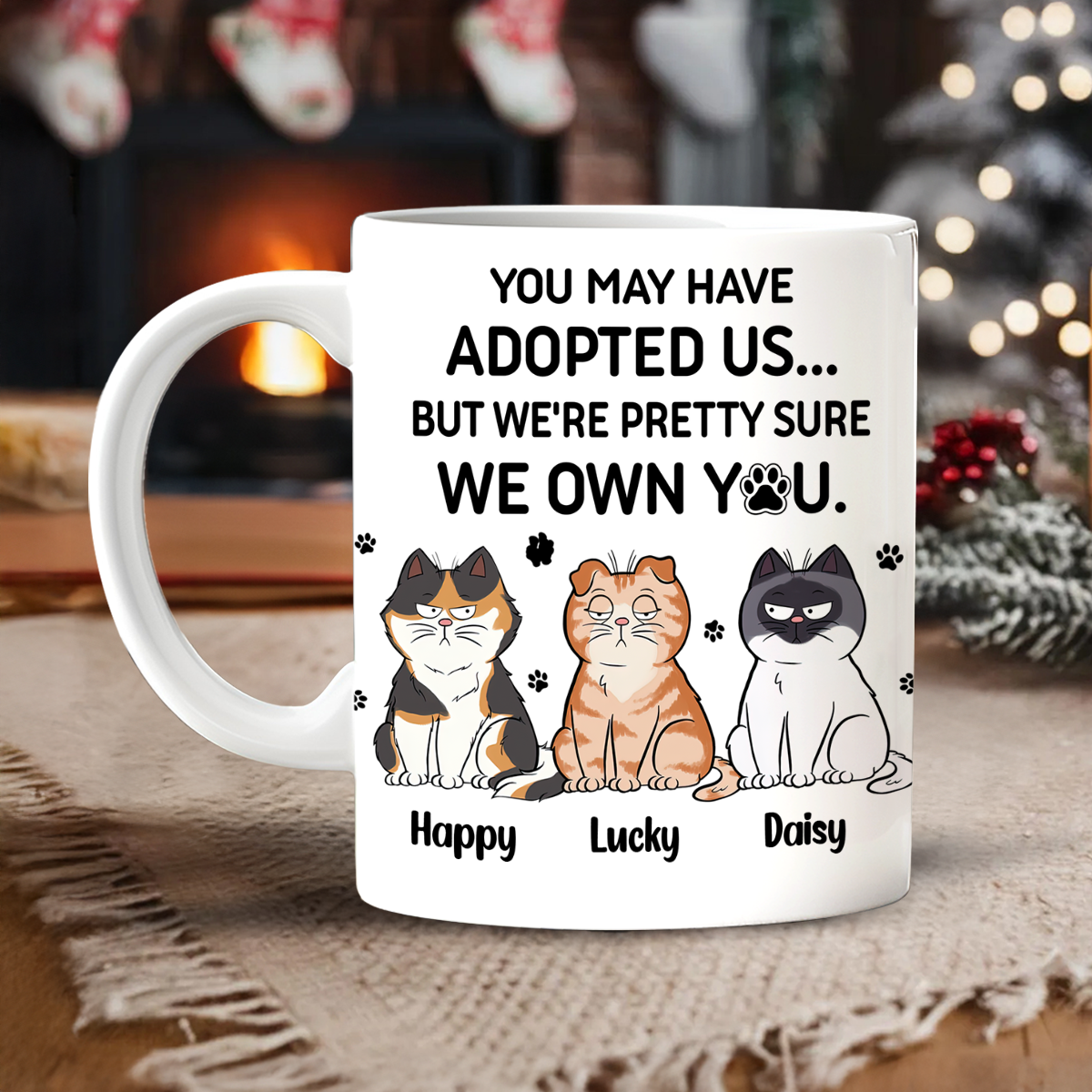 We Own You - Cat Lover Mug - Personalized Custom Mug