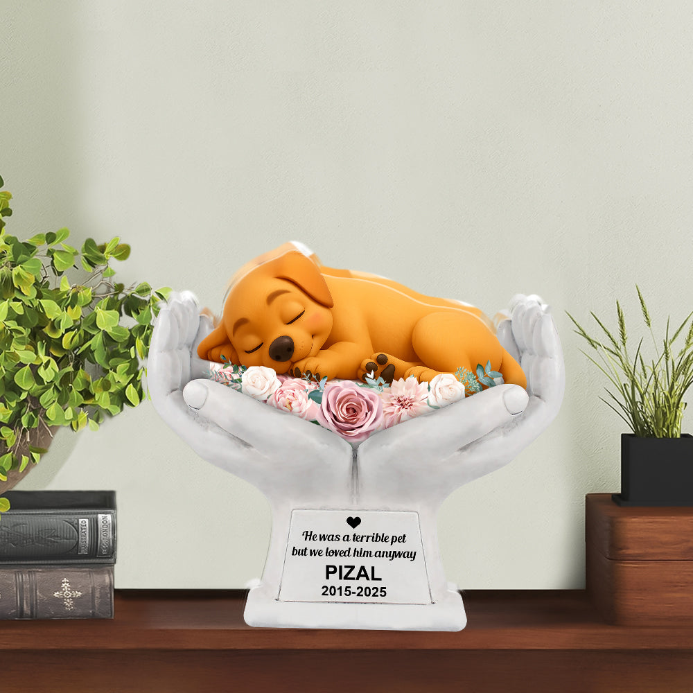 In Loving Memory - Pet Memorial  - Custom Shape Acrylic Block Plaque