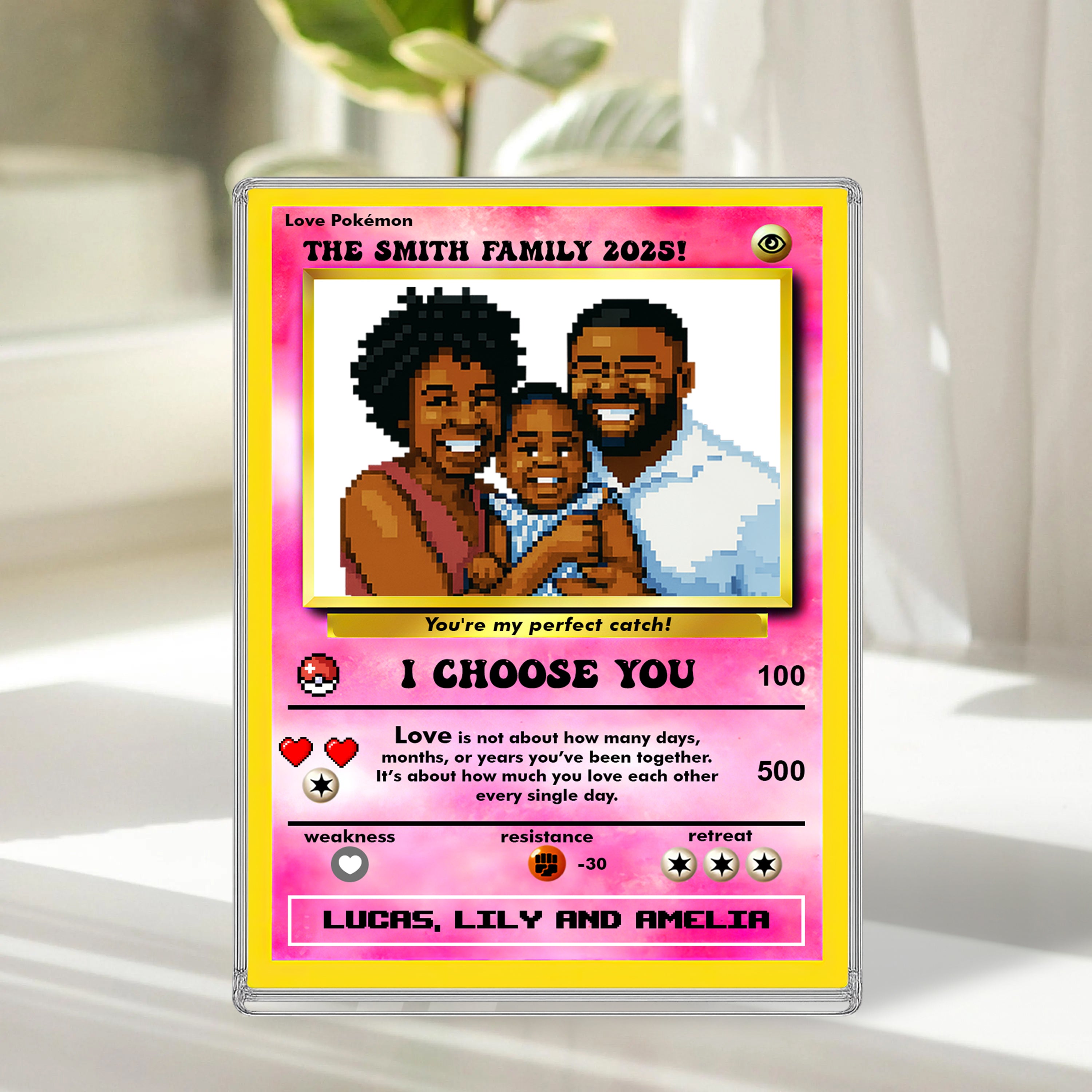 Pokemon Anniversary Card  - Custom Shape Acrylic Block Plaque