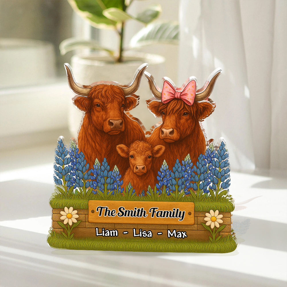 Family Name - Custom Name Family Gift  - Custom Shape Acrylic Block Plaque