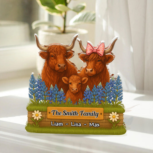 Family Name - Custom Name Family Gift  - Custom Shape Acrylic Block Plaque