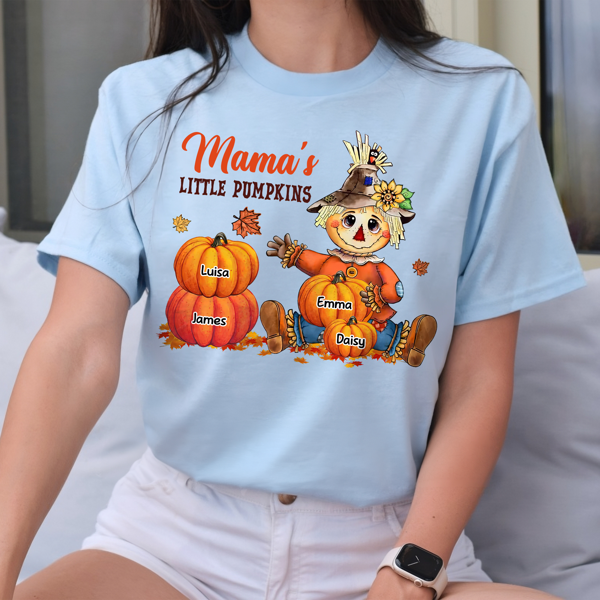 Personalized Gift For Grandma Little Pumpkin - Custom Name Shirt