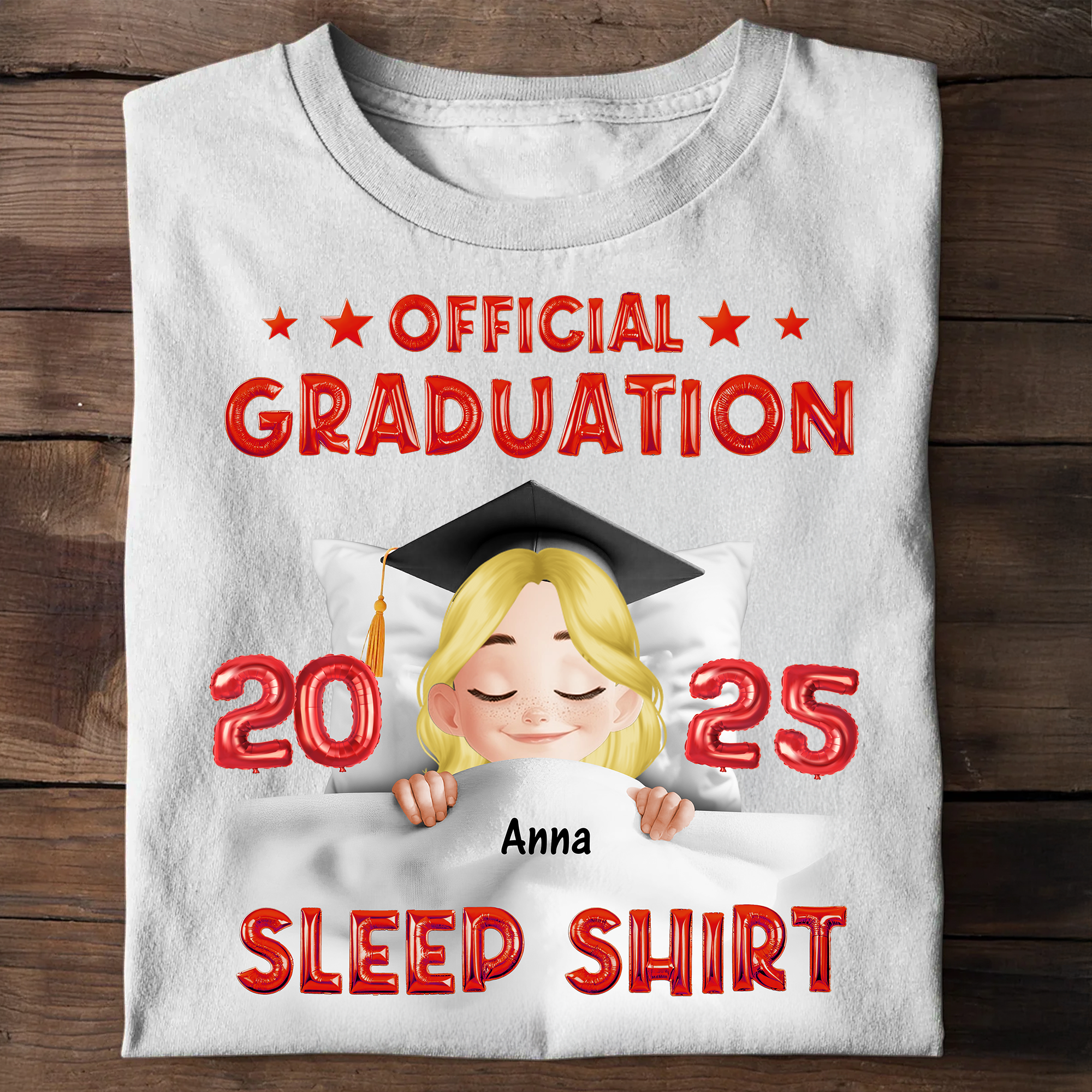 Official Graduation 2025 Sleep Shirt Personalized Graduation T-Shirt