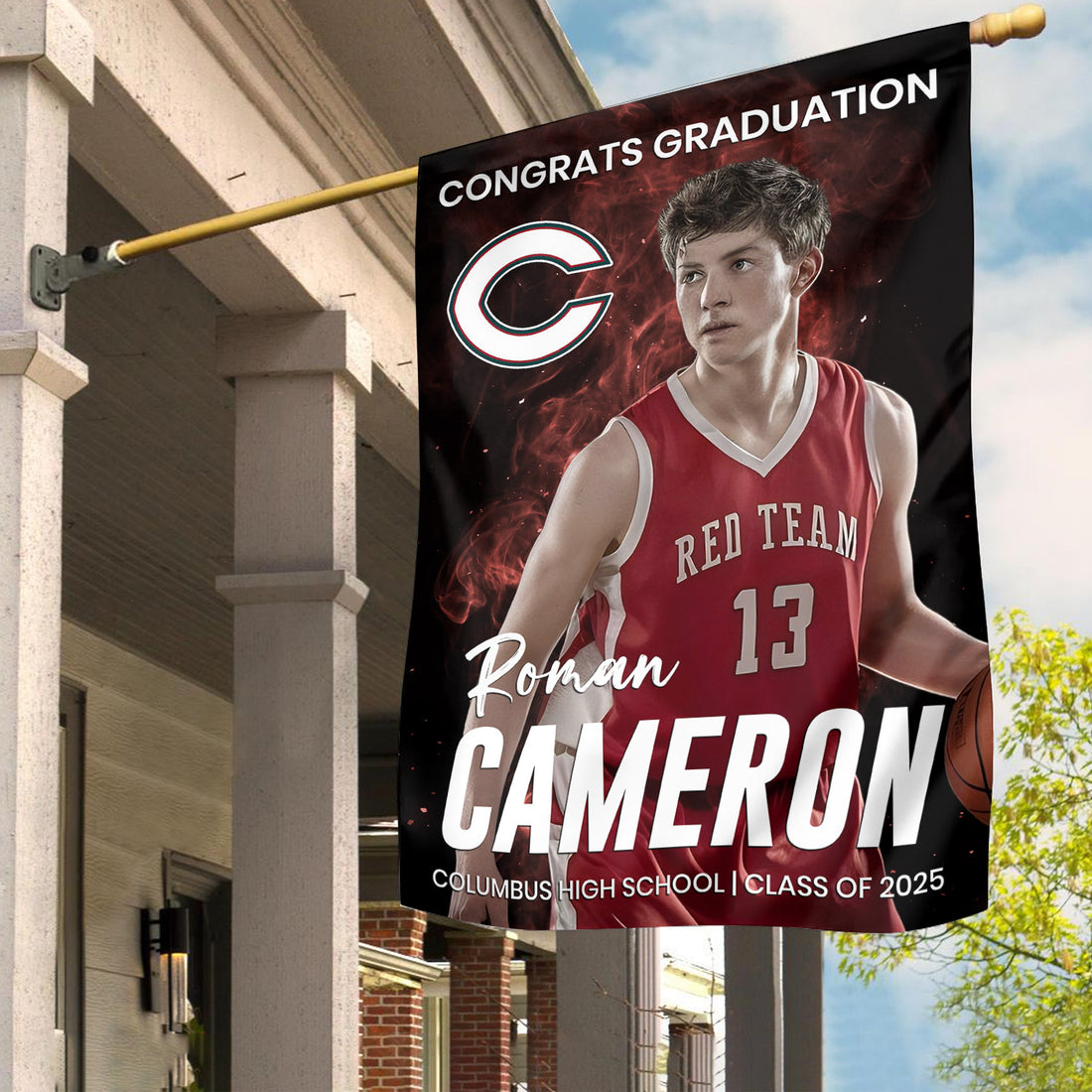 Custom Photo Flag Congrats Senior 2025 Graduation Garden Flag, Graduation Decorations