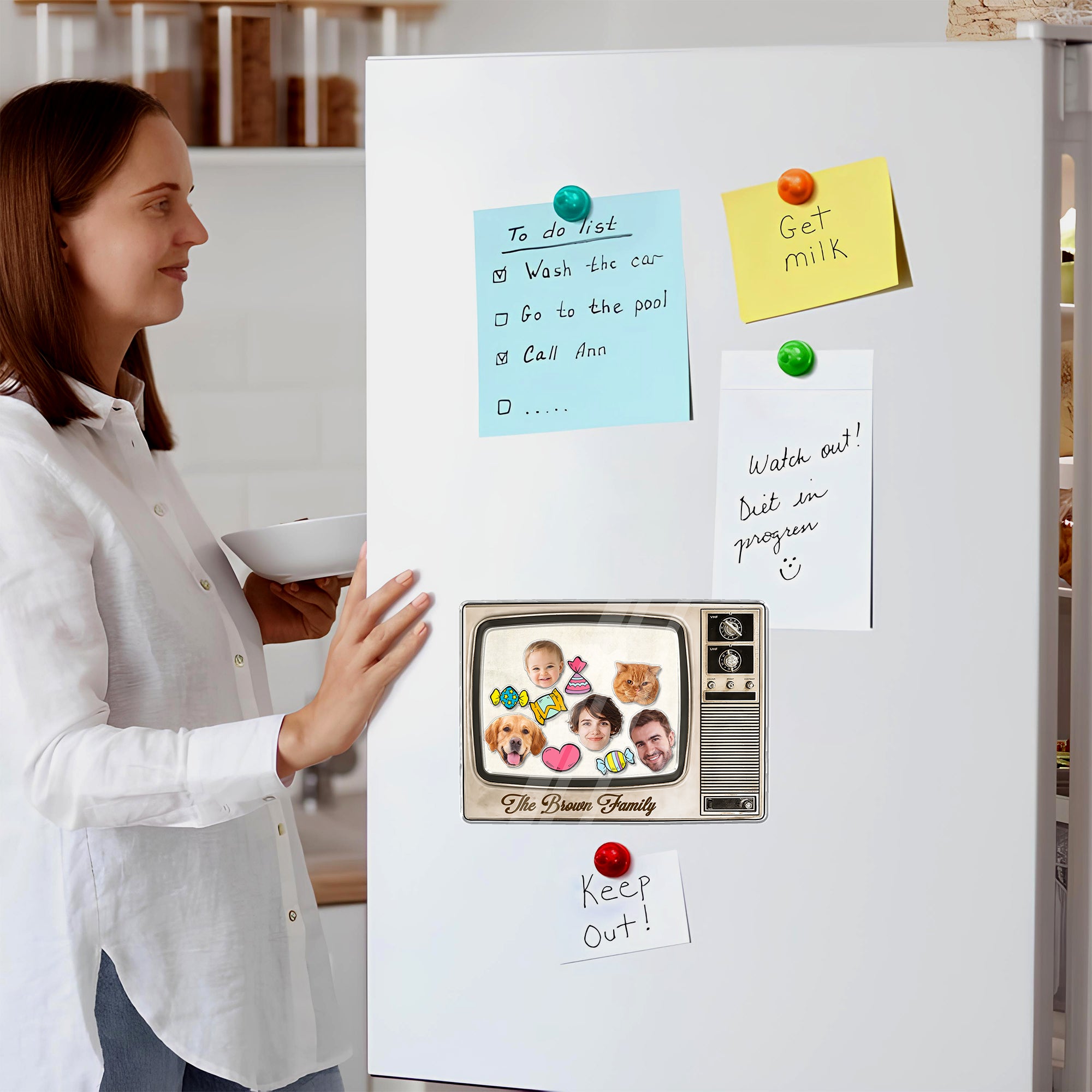 Personalized Shaker Magnet - Custom Name Gift for Family