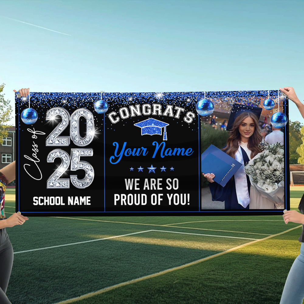 Graduation Class Of 2025 Personalized Banner - Graduation Decor Gift