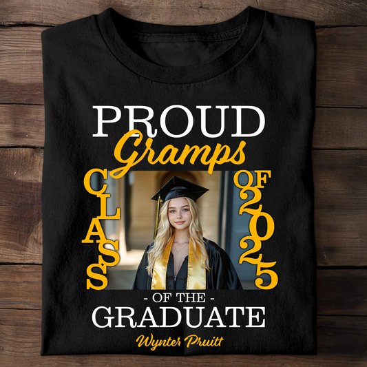 Proud Family Of The Graduate Custom Graduation Shirt Upload Photo T-shirt, Graduation Gift