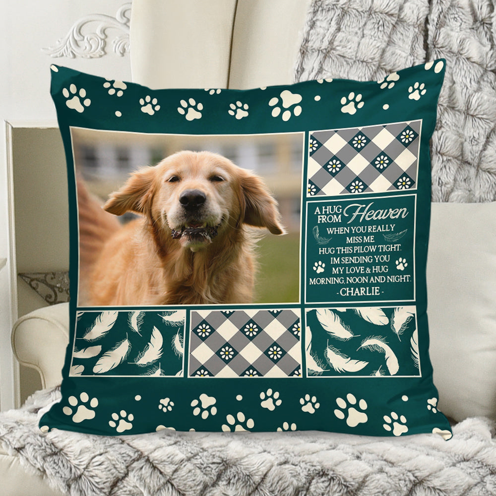 Pet Memorial - Custom Name and Photo Pillow - Personalized Custom Pillow