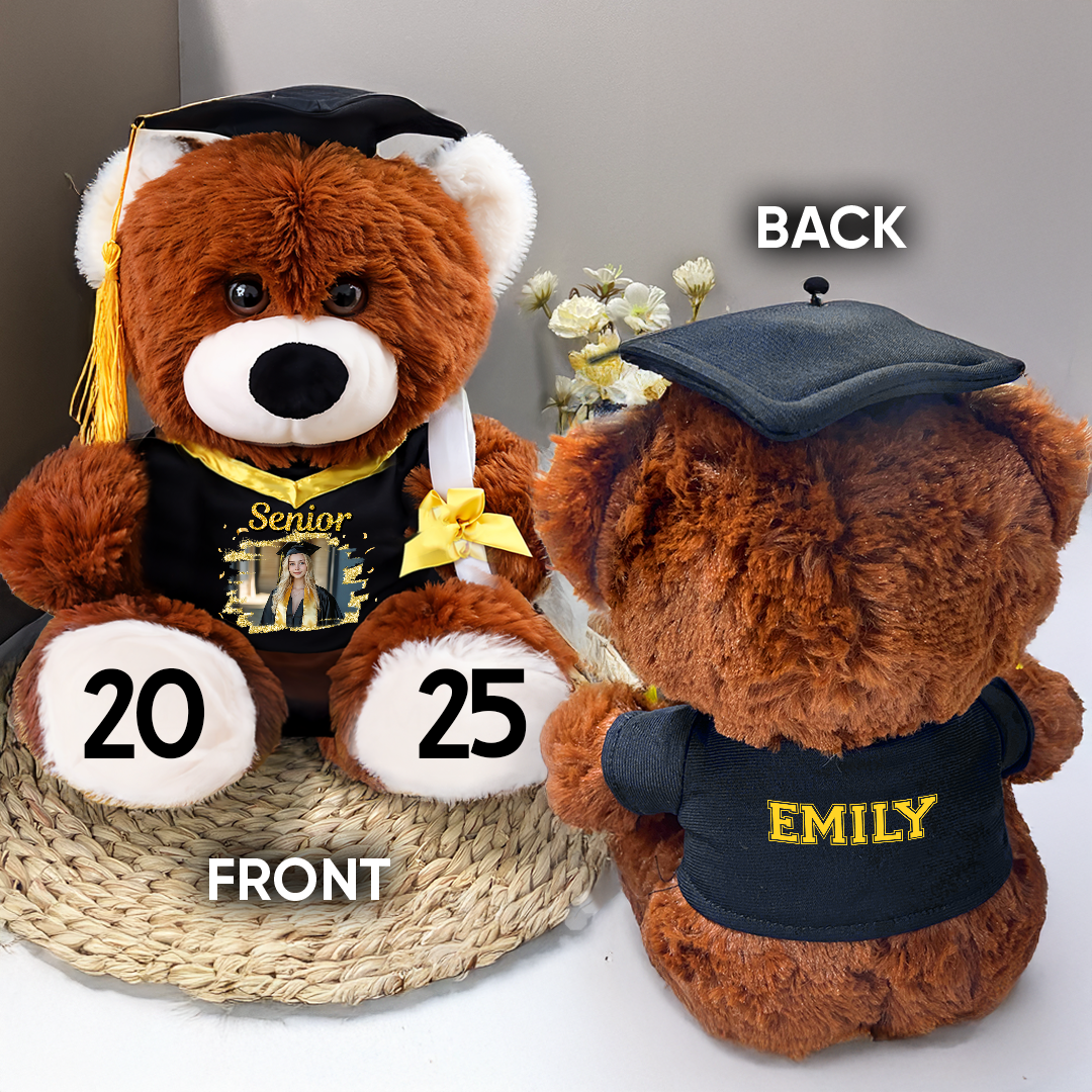Congrats Senior Custom Photo & Name Personalized Graduations Teddy Bear