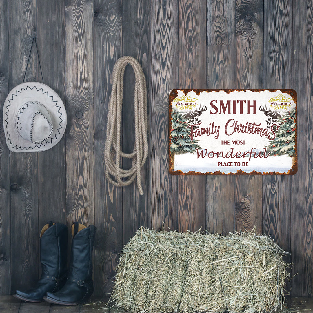 The Most Wonderful Place To Be - Custom Classic Metal Signs, Yard Sign - Family Decor
