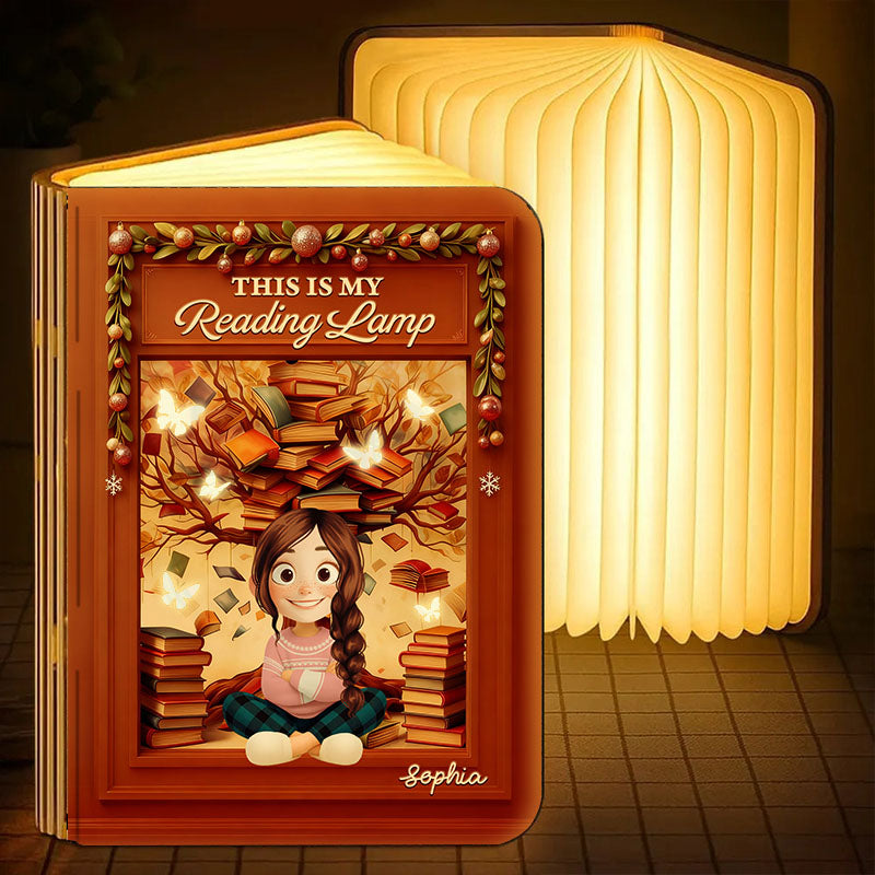 This Is My Reading Lamp - Personalized Book Lamp - Christmas Gift