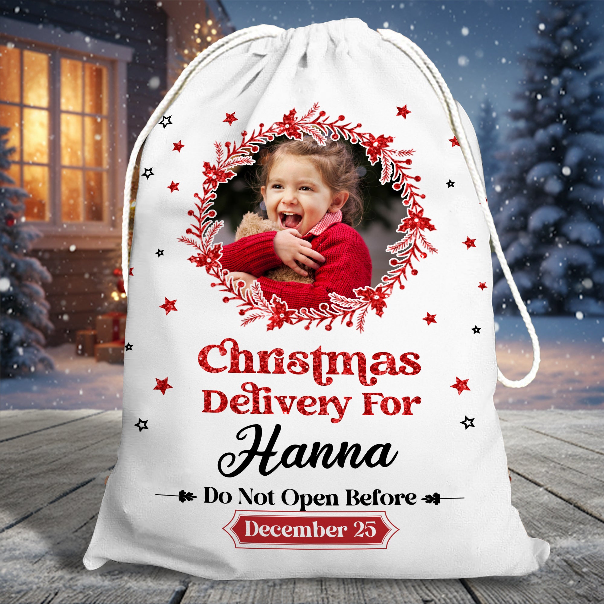 Special Delivery - Custom Photo Christmas Bag - Christmas Sack Gift for Kids