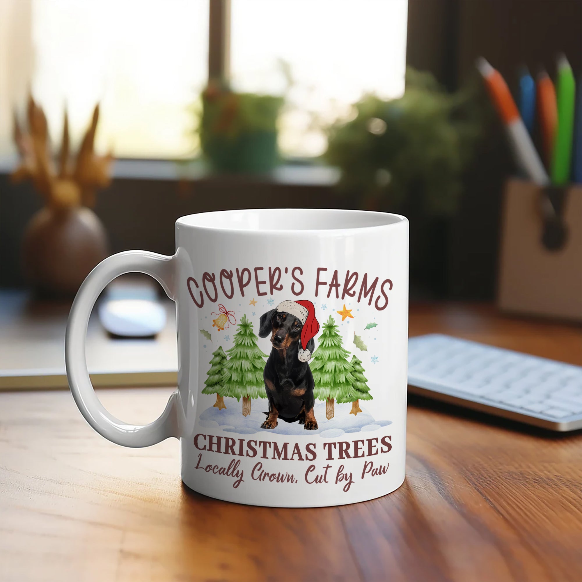 Dog Christmas - Custom Name and Photo - Personalized Mug for Dog Lover