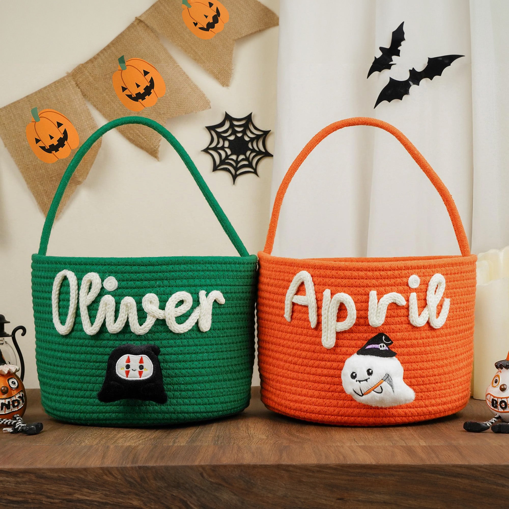 Halloween Trick or Treat Bag - Personalized Halloween Candy Basket - Halloween Gift For Kids