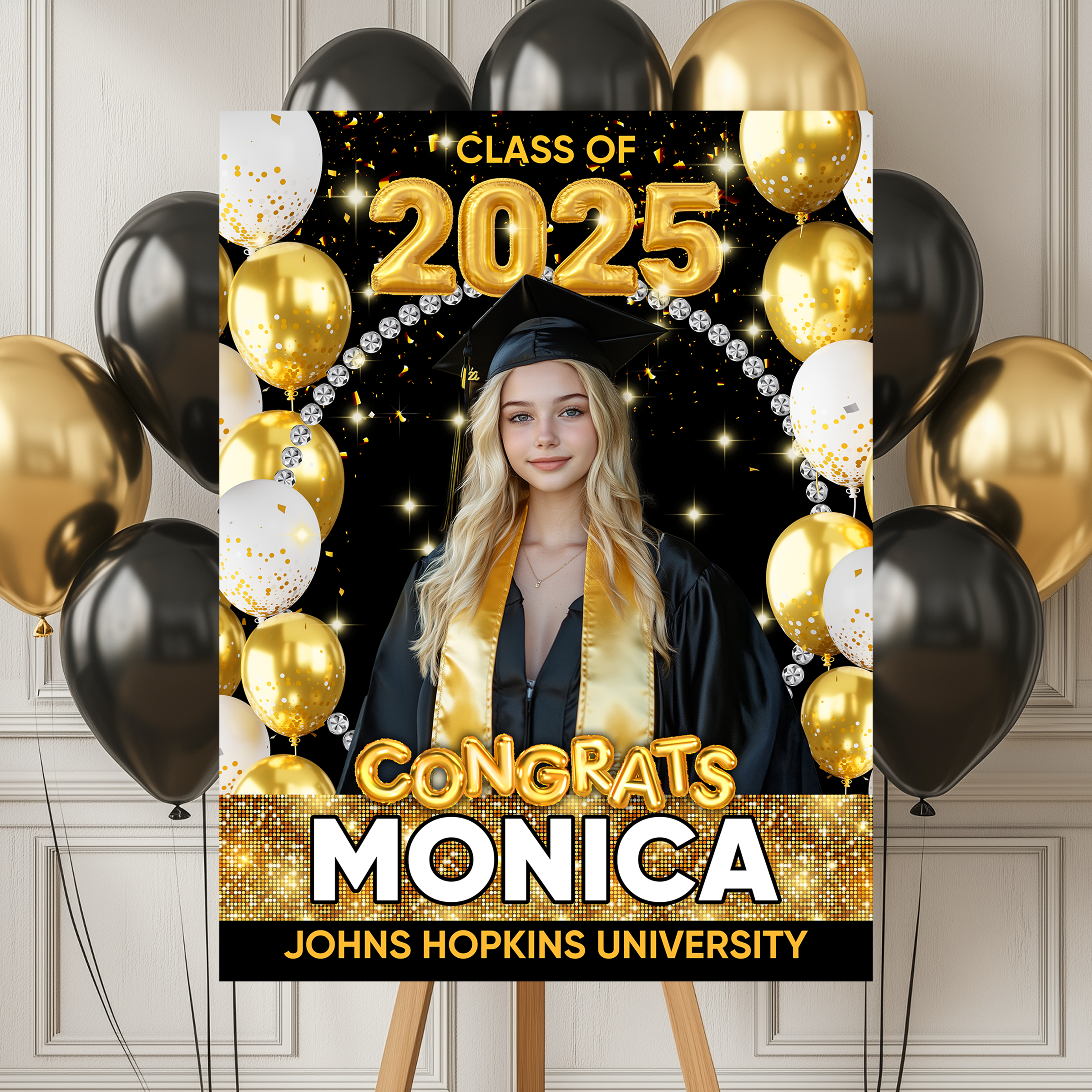 Class Of 2025 - Graduation Party Welcome Sign - Custom Photo Grad Party Sign - Personalized Graduation Decoration