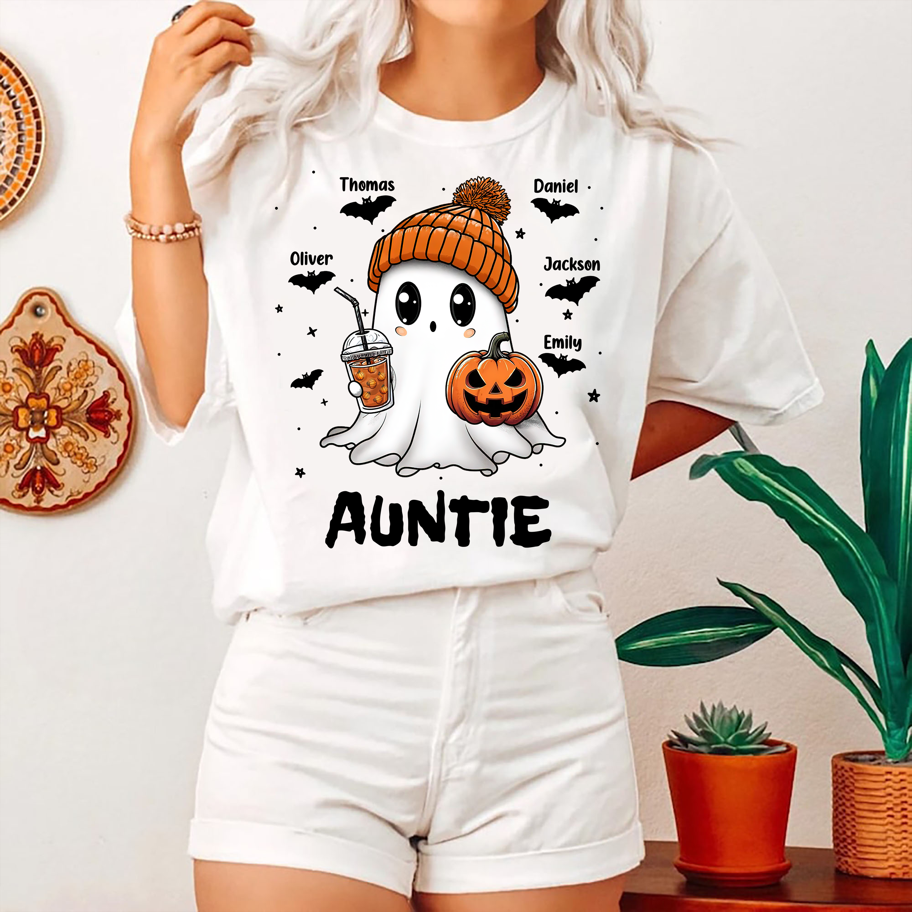 Grammy Halloween Kids - Custom Name Shirt - Personalized Shirt Custom T-shirt