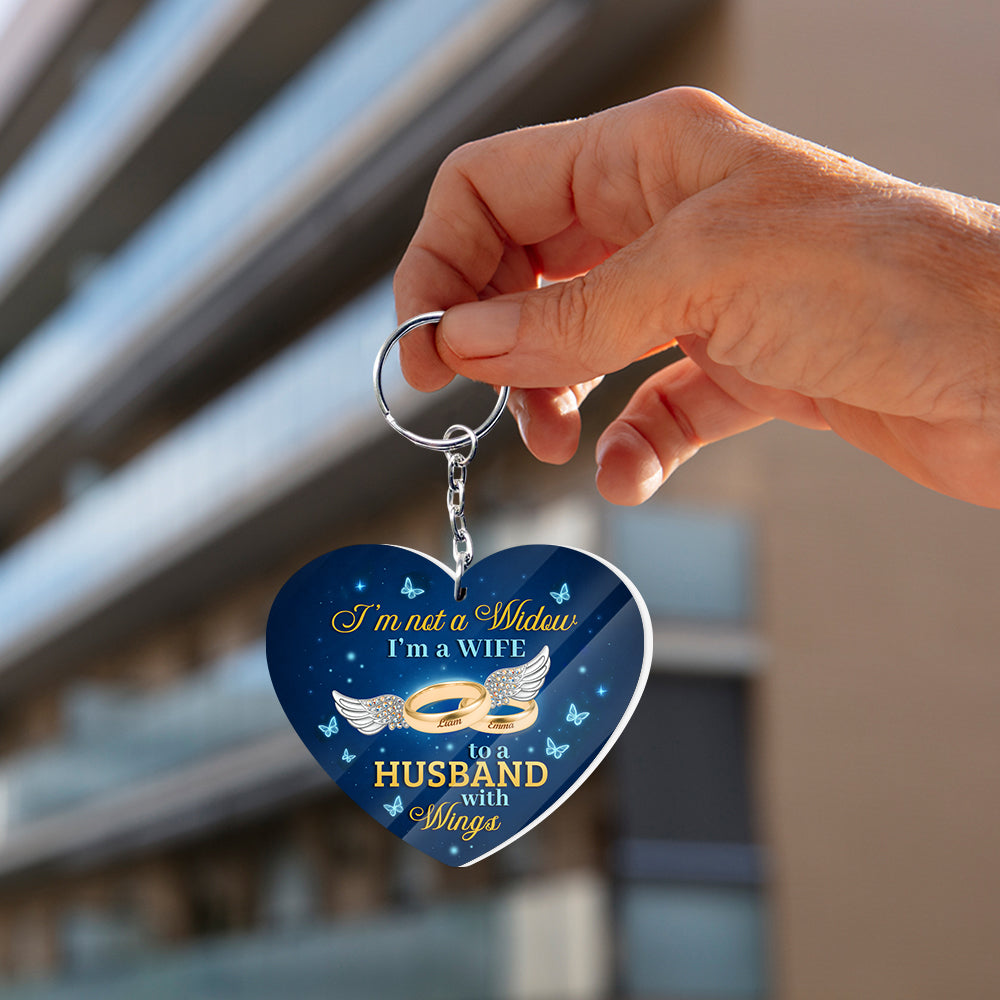 Custom Name Husband Memorial Personalized Keychain - Memorial Gift