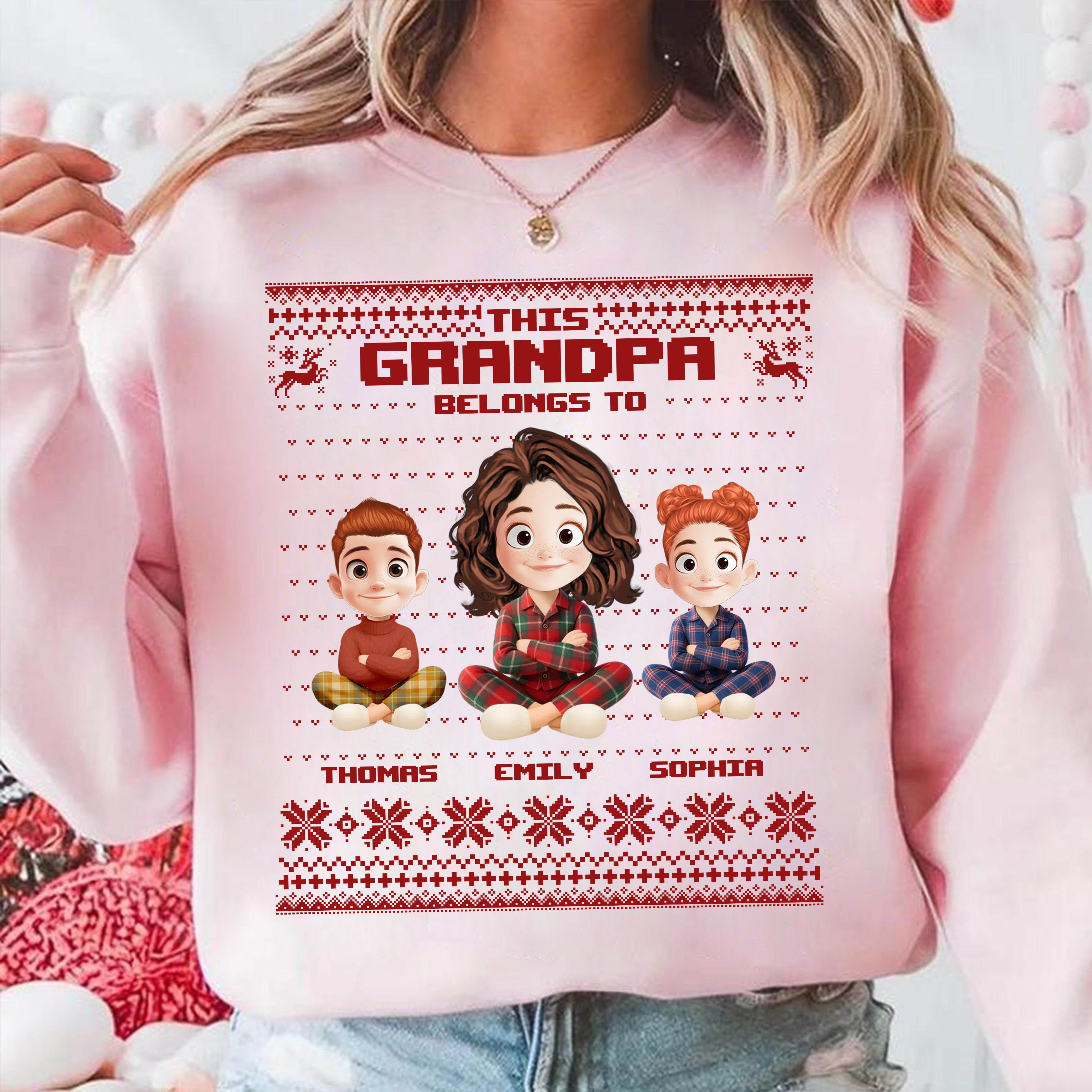 This Grandpa Grandma Mama Papa Belong To - Custom Name and Appearance Shirt - Personalized Custom T-shirt