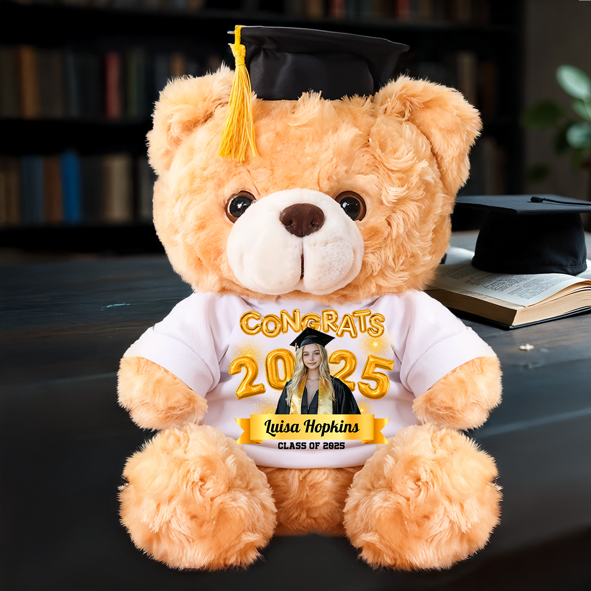 Balloon 2025 Personalized Custom Graduation Teddy Bear Plush - Graduate Bear With Cap