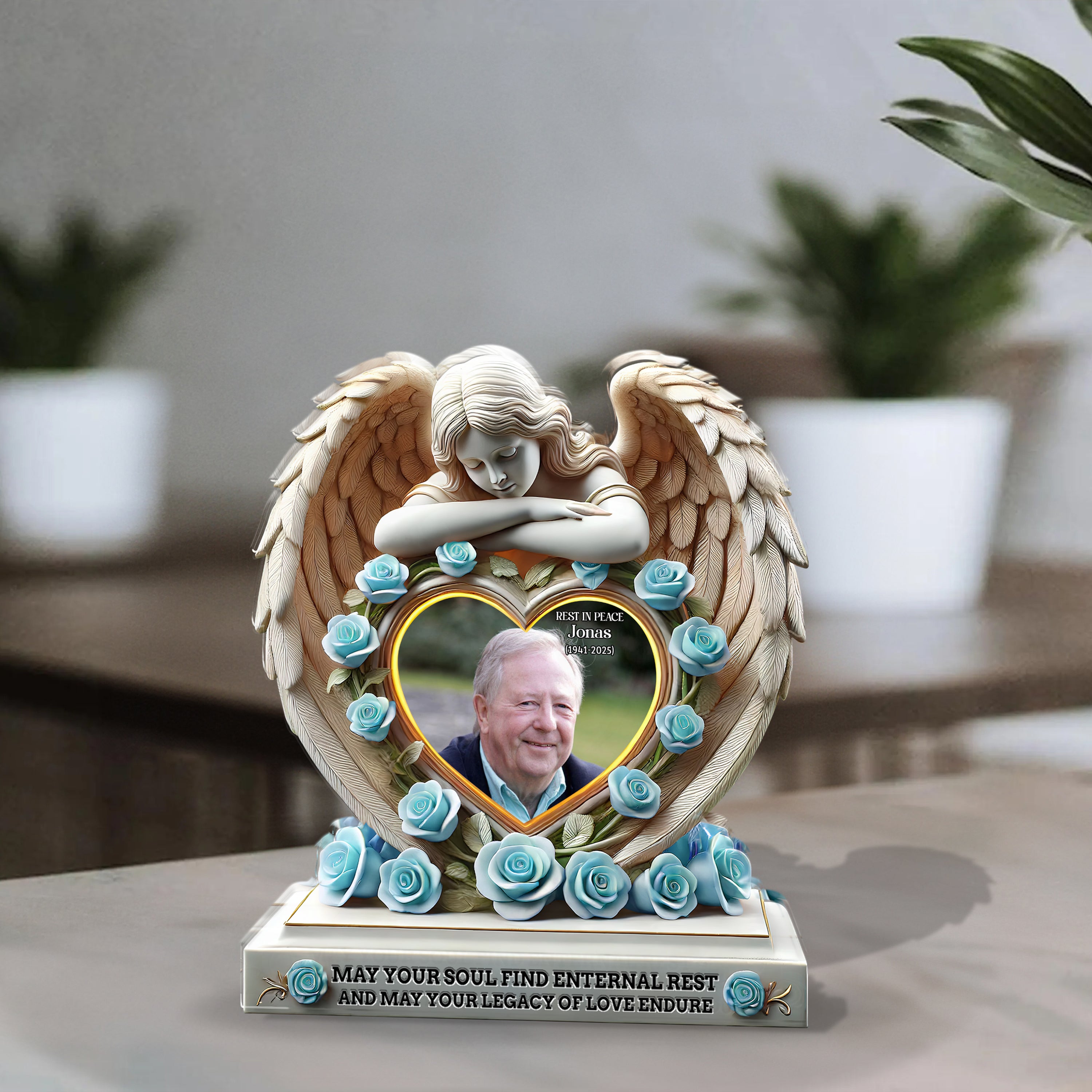 In Loving Memory - Personalized Name and Photo Memorial Gift - Custom Shape Acrylic Block Plaque