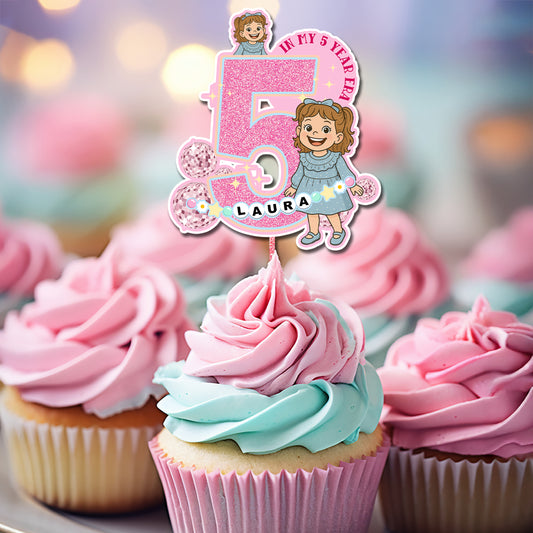 In My Birthday Era - Custom Birthday Party Face Cupcake Toppers, Graduation Decorations, Physical Product