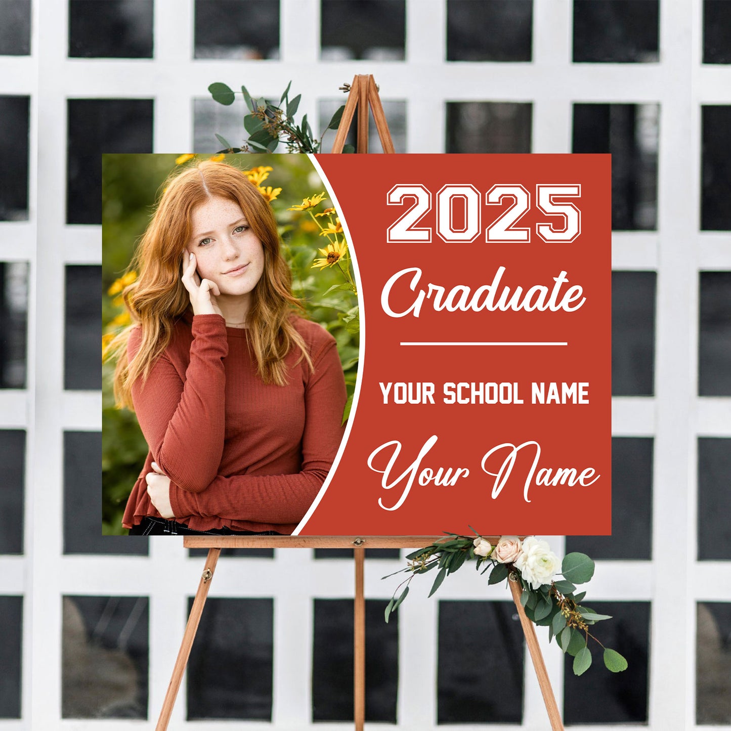 Classic Class of 2025 Lawn Sign, Personalized Graduate 2025 Graduation Lawn Sign, Graduation Gift