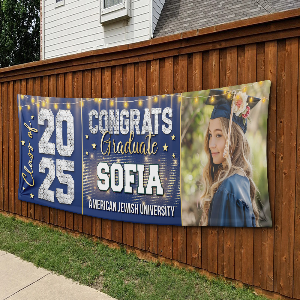 Personalized Graduation Banner, Custom Graduation Party Decoration, Class Of 2025 Banner