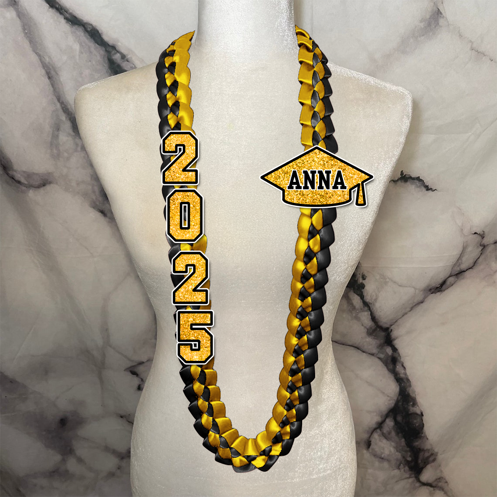 2025 Graduation Lei Custom Name and Photo - Personalized Graduation Lei