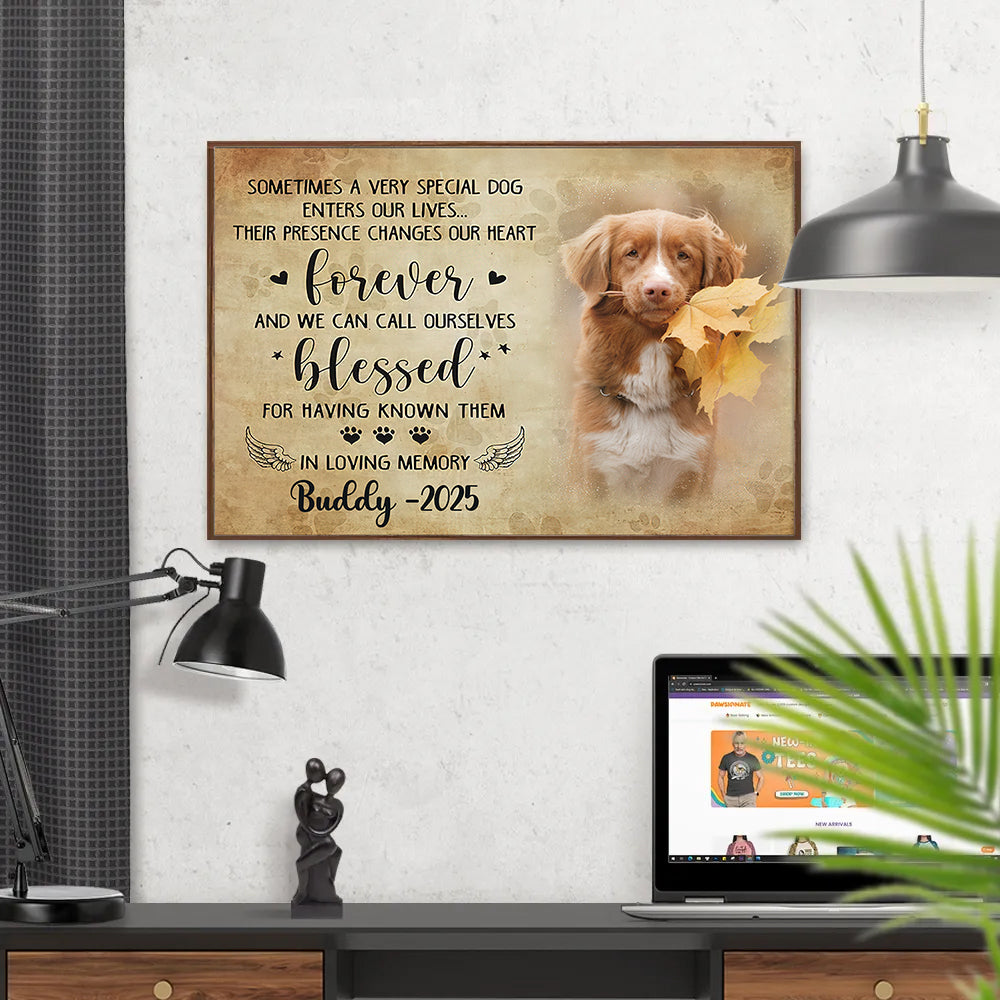 In Loving Memory - Personalized Custom Photo Horizontal Canvas - Gift for Pet Lovers