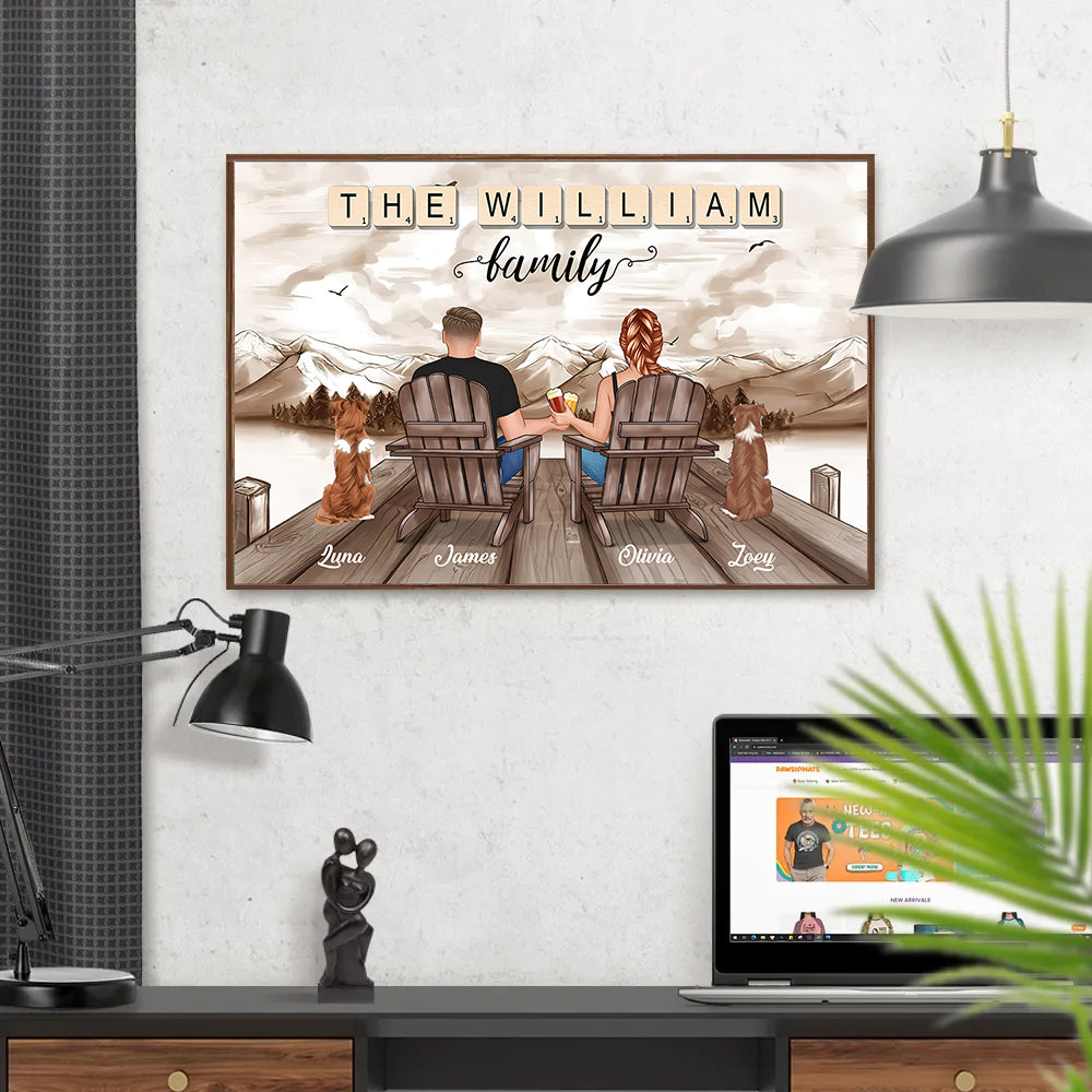 Custom Name and Appearance - Personalized Canvas Print - Family Decor